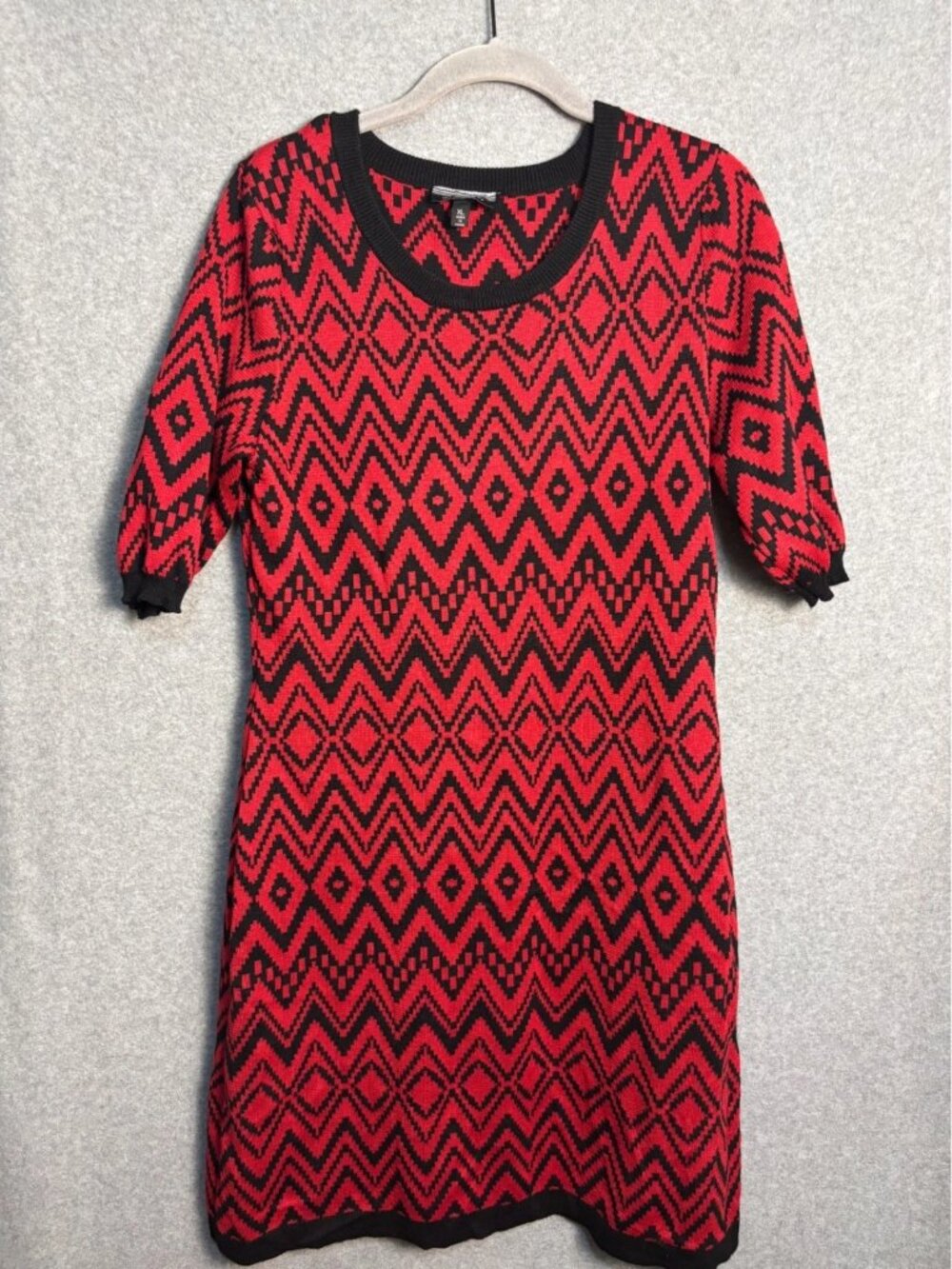 Allison Brittney Geometric Sweater Dress